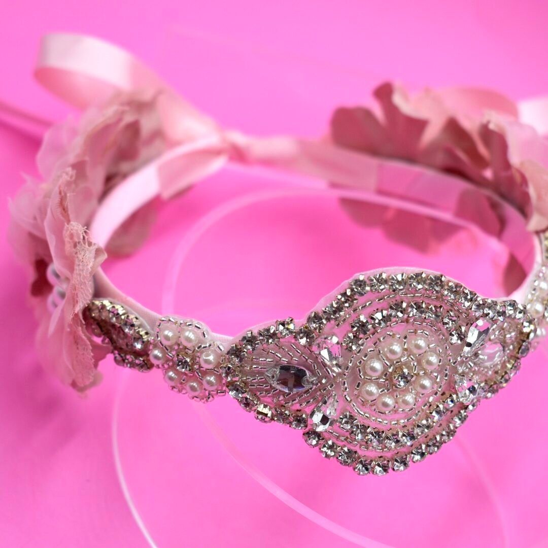 CORONA CEREMONIA ROSA