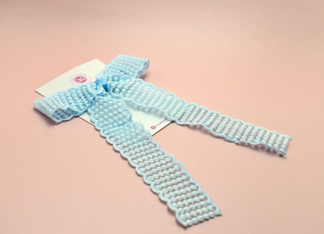 MOÑO TEJIDO AZUL