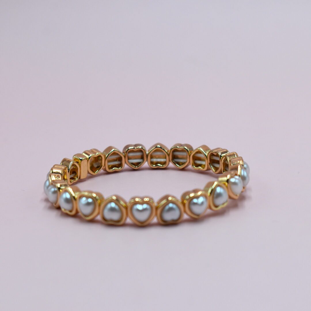 PULSERA DORADA CORAZONES