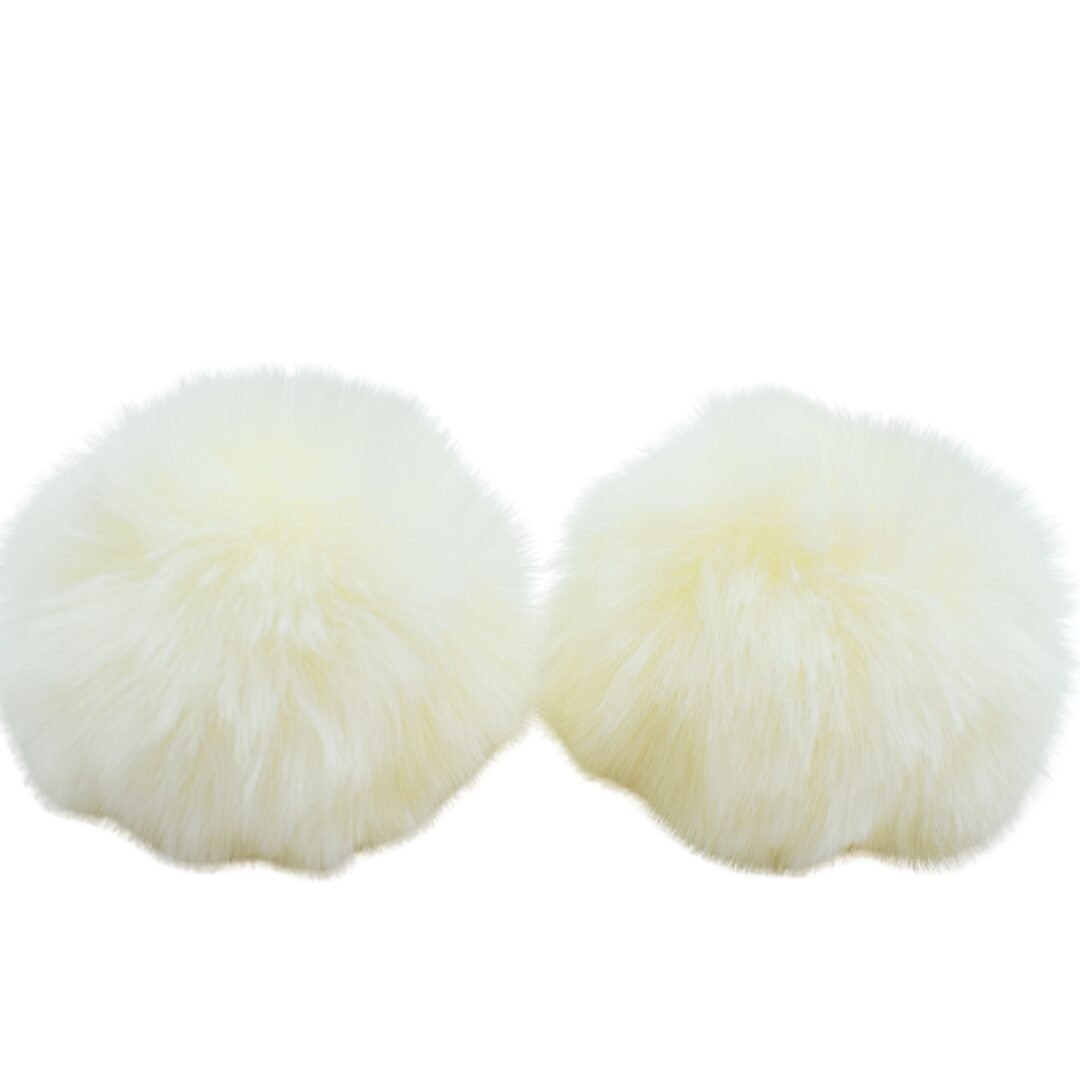 PAR POMPONES BLANCO